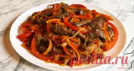 Мясо по-китайски с овощами