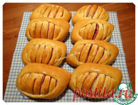 Булочки с ветчиной и сыром - кулинарный рецепт