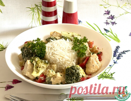 Куриная грудка с брокколи и перцем – кулинарный рецепт