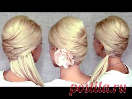 Cute Christmas, New Year's eve hairstyles for medium long hair tutorial