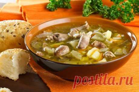 Рассольник: рецепты любимого супа .......с потрошками,  с копчёностями,  с курицей,  с клёцками,  со щавелем,  грибной,