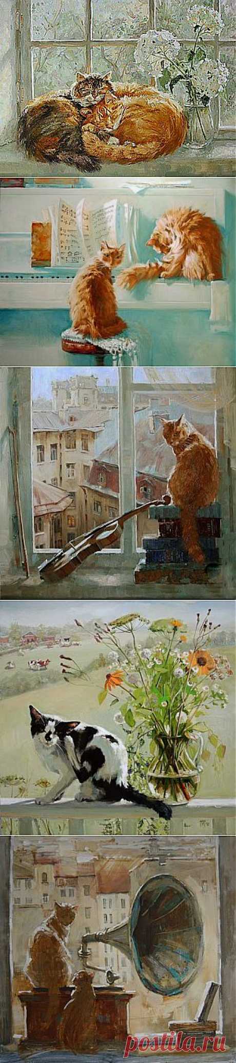 Кошки в искусстве. Солнечность Марии Павловой. - Ярмарка Мастеров - ручная работа, handmade