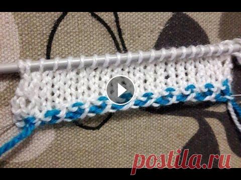 Красивый набор петель спицами двухцветный. Beautiful two-colored knitted border #крайспицами Красивый двухцветный набор петель спицами. Beautiful two-colored knitted border. Описание вязания двухцветного края спицами здесь Подписы...