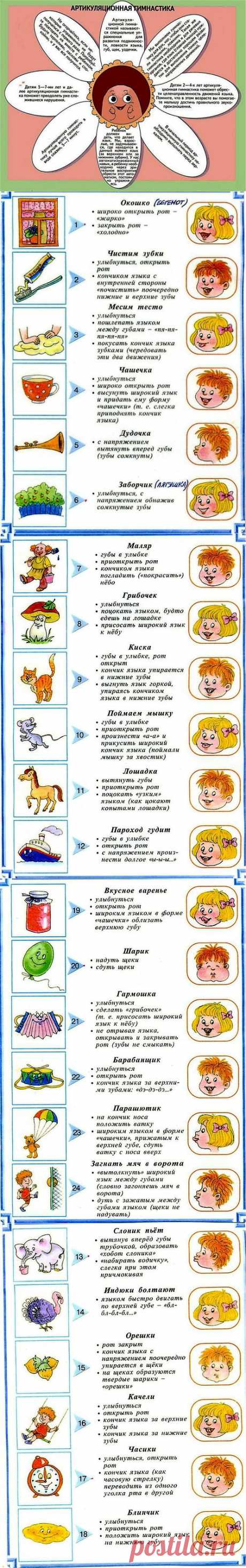Артикуляционная гимнастика для детей: сказка про язычок | Домохозяйки