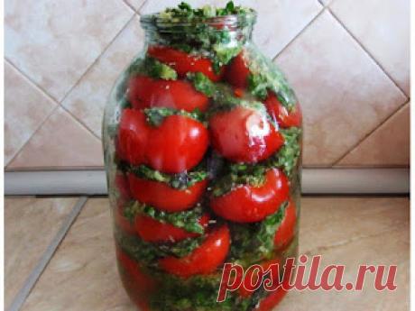 Салат с баклажанами на зиму: Помидоры по-корейски