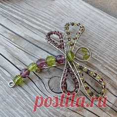 wired dragonfly w/beads