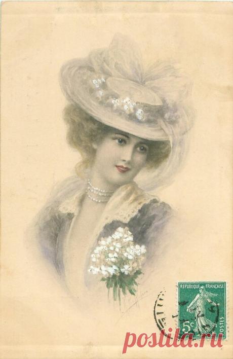 Красавицы на старинных открытках. Часть двенадцатая