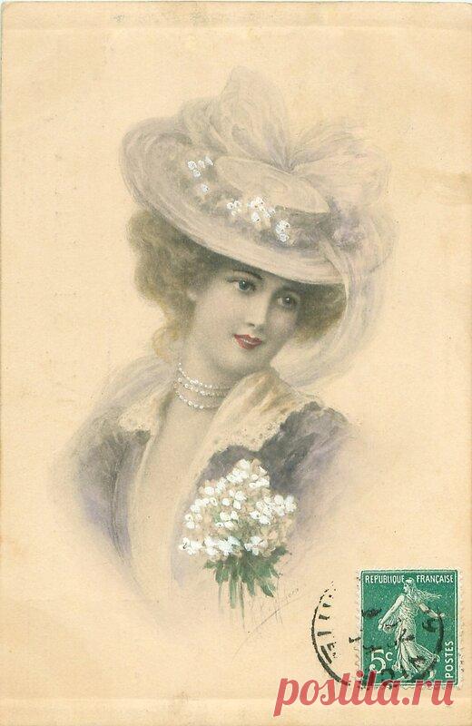 Красавицы на старинных открытках. Часть двенадцатая