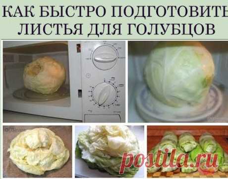 КАК БЫСТРО ПОДГОТОВИТЬ ЛИСТЬЯ ДЛЯ ГОЛУБЦОВ 
- СПАСИБО ТОМУ, КТО ДО ЭТОГО ДОДУМАЛСЯ! 

Многие из нас очень любят голубцы, но совершенно не имеют времени их готовить. А порой так хочется настоящих, домашних со сметанкой. 

Чтобы не потратить много времени и сил и приготовить вкусное угощение, воспользуйся этим простым трюком.