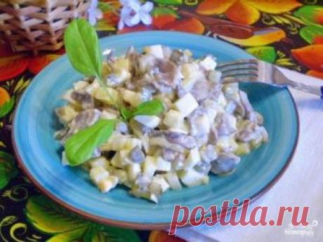 Интересный салат с грибами и огурцами на каждый день!