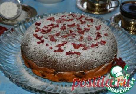 Пирог с творогом и вишней "Очарование" - кулинарный рецепт