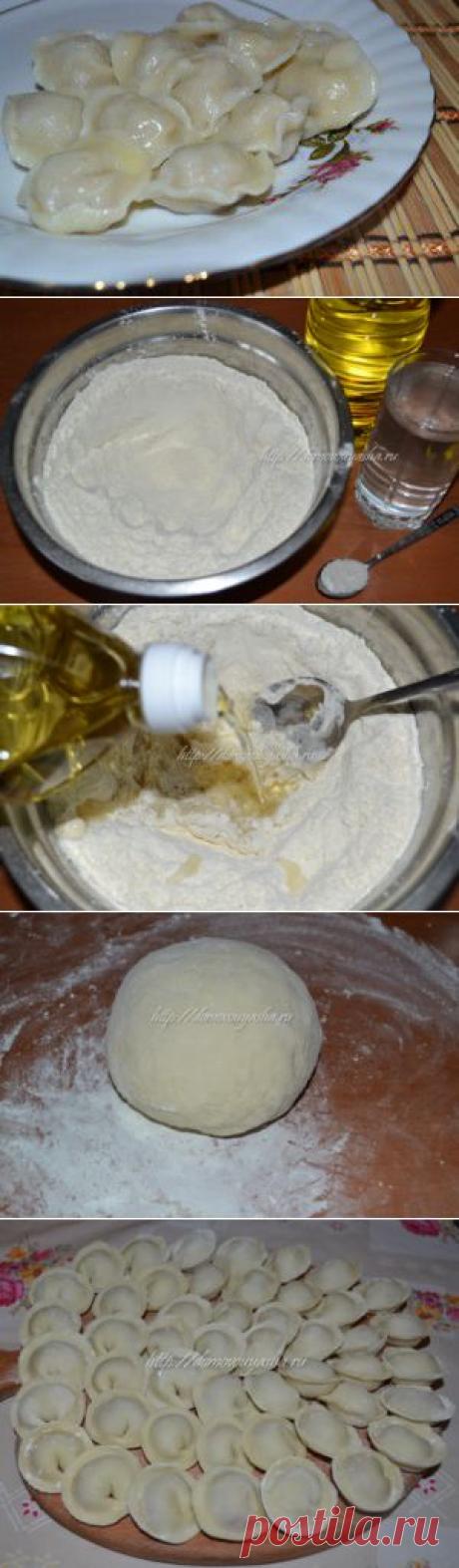 Заварное тесто на пельмени. С подсолнечным маслом