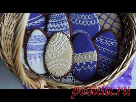 Мастер класс по росписи пряников. Пасхальные яйца из пряничного теста| Easter decorating DIY - YouTube