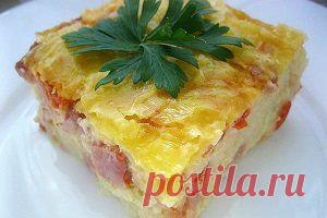 ЗАПЕКАНКА С ВЕТЧИНОЙ И ПЕРЦЕМ |