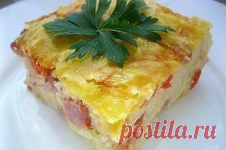 ЗАПЕКАНКА С ВЕТЧИНОЙ И ПЕРЦЕМ |