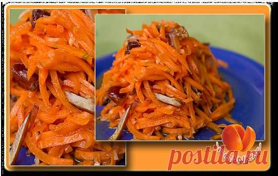 Морковный салат с имбирем и финиками