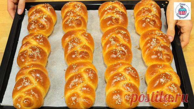 Воздушные булочки мини халы, мягкие и лёгкие, как пух! Хорошо подойдут на завтрак и для бутербродов в школу | Ольга Шобутинская | Дзен