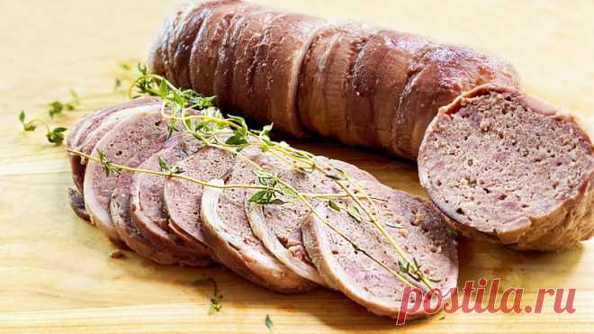 Домашняя колбаса вкуснее магазинной без кишок, без желатина