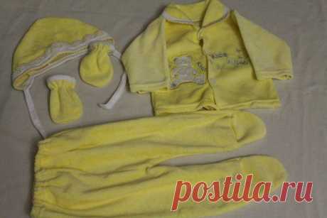 Распродажа костюмчик для малыша 0-2 мес, шапочка, варежки, ползунки и кофточка ( материал велюр),  стоимость 1000 тенге