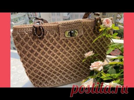 BAKLAVA DİLİMLİ TIĞ İŞİ BAYAN ÇANTA (POLYASTER MAKROME )