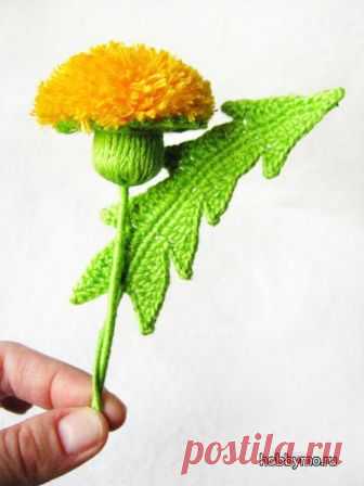 Одуванчик из ниток/пряжи своими руками | Море хобби - мастер-классы по рукоделию и не только!