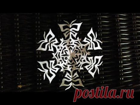 How to make a paper snowflake СНЕЖИНКА ИЗ БУМАГИ БАБОЧКА КАК ВЫРЕЗАТЬ СНЕЖИНКУ How to cut snowflakes