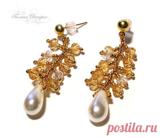 Galina Dietrih: Мастер-класс: серьги "Золотые гроздья" в технике кораллы.