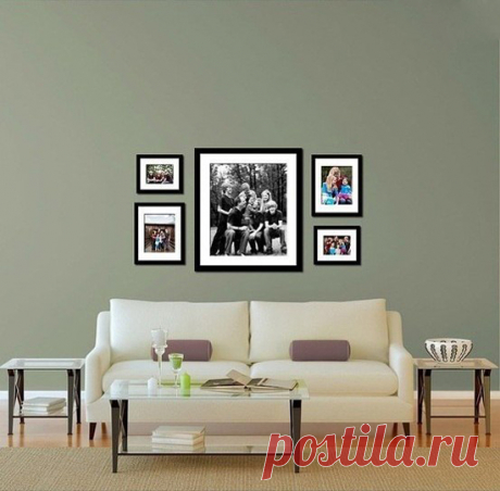 Размещение фотографий на стене | Наши дома