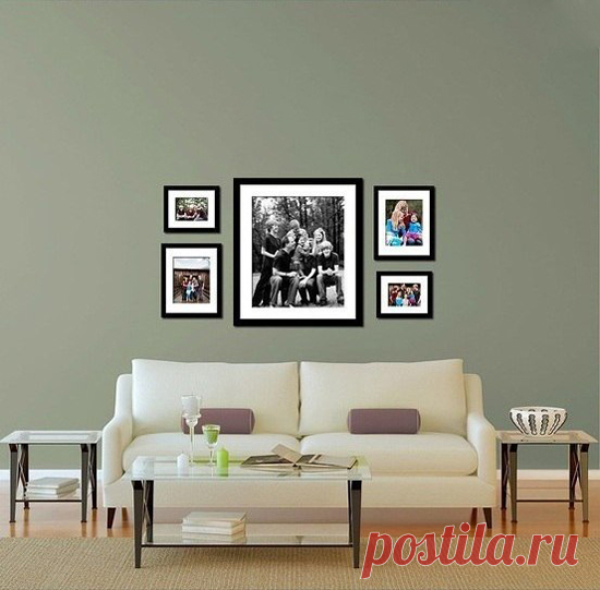 Размещение фотографий на стене | Наши дома