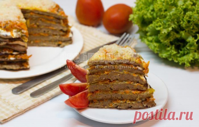 Печеночный торт с морковью и луком - простой рецепт с фото | Все Блюда