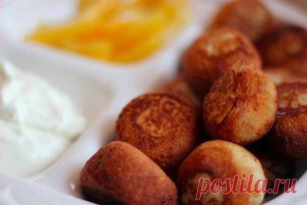 Сладкие шарики из манной крупы.