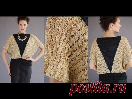 #5 Lacy Batwing Pullover, Vogue Knitting Holiday 2014