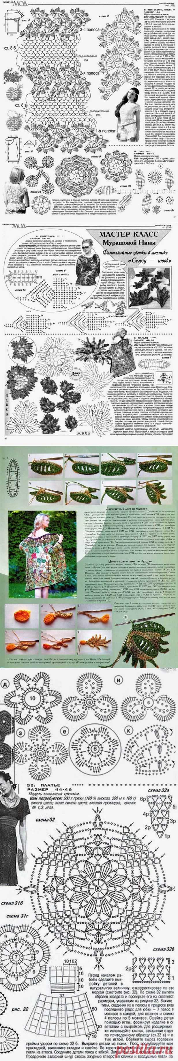 Irish crochet &: одежда ирландским кружевом