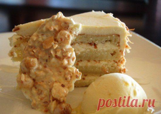 Торт с белым шоколадом "Рафаэлло"