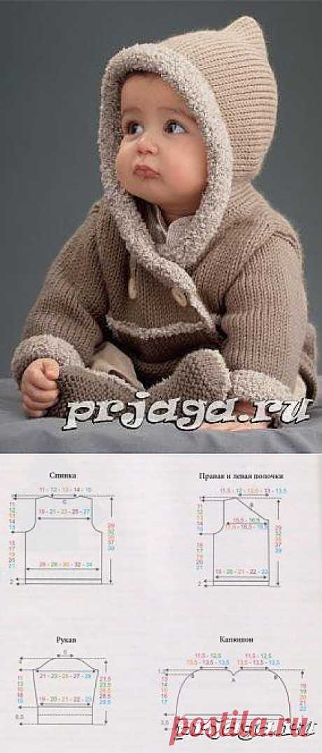 Пальто для малыша спицами