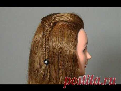 Простая и быстрая прическа в школу. Easy hairstyles for school! - YouTube