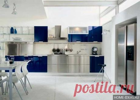 Синий цвет в интерьере гостиной, кухни, спальни. Фото интерьеров в синем цвете.