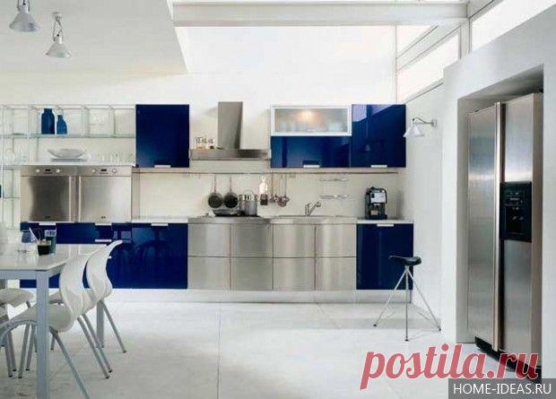 Синий цвет в интерьере гостиной, кухни, спальни. Фото интерьеров в синем цвете.