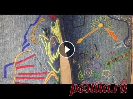 DIY // МОДНЫЙ ДЕКОР ДЖИНСОВ СВОИМИ РУКАМИ // ДЖИНСЫ 2017 А Вы уже купили джинсы с вышивкой? В этом видео я покажу Вам идею декора джинсов своими руками, тренд 2017 года в мире джинс. Вышивка на джинсах гладь...