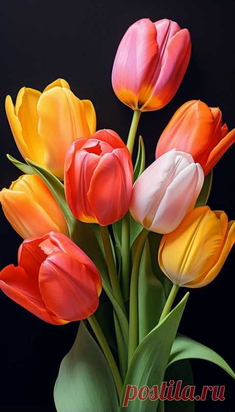a vase filled with colorful flowers on top of a table