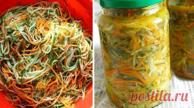 Салат на зиму «Огурцы по-корейски с морковью» Если у вас переросли огурцы - не беда - из них можно сделать очень вкусный салат на зиму! Слишком желтые, конечно, лучше не брать, а остальные смело 'пускайте в ход'. Очень часто встречала подобный рецепт заготовки: и все они в основном отличаются нарезкой овощей. Мне понравился вот такой, где огурцы и морковь нарезаются длинной, тонкой соломкой - 'по-корейски'. Можно использовать специальную терку для нарезки 'моркови по-корей...