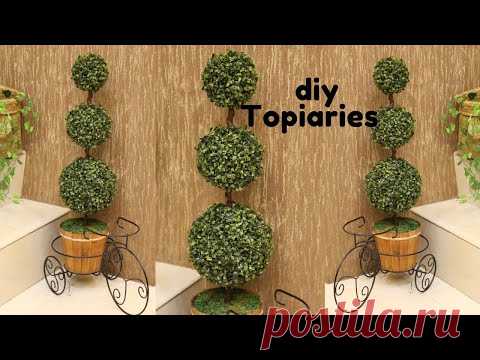 DIY ARTIFICIAL TOPIARY GRASS HOME DECOR | diy grass ball | dollar tree decor diy