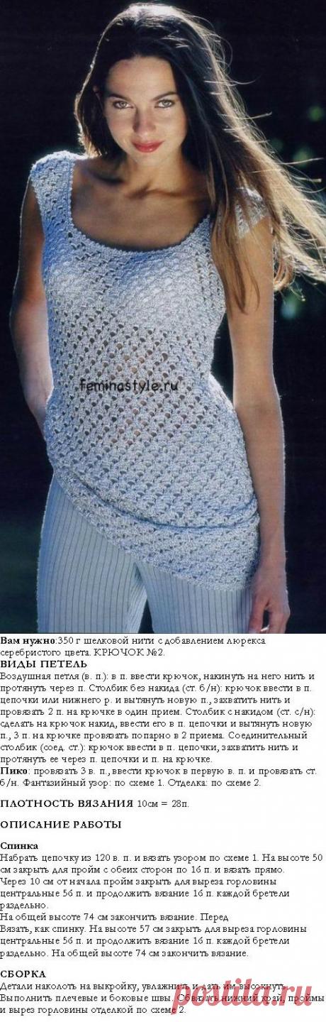 Вязание крючком летней туники / Рукоделие / Домоводство / Женские секреты / Женский стиль