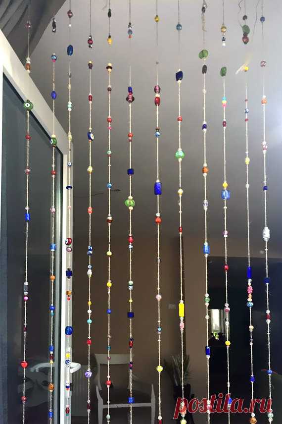 Colorful Glass Beaded Door Curtain and Sun Catcher от ChurnMilk