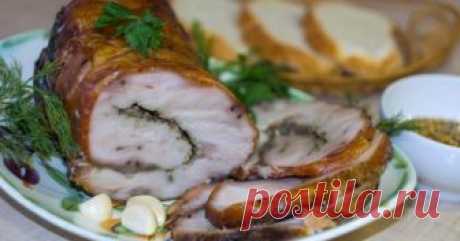 Рулет из пузанины в духовке Очень вкусный ароматный и сытный рулет. Съел кусочек и наелся!