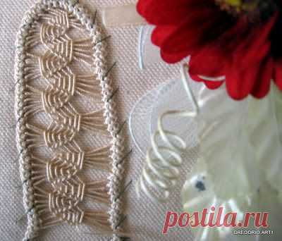 MACRAME' RUMENO - POINT LACE : Nuovo PUNTO ad AGO