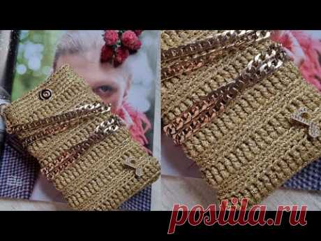 ВЯЖЕМ МИНИ СУМОЧКУ ИЗ ПАРЧИ 💕👜🧶crochet bag.