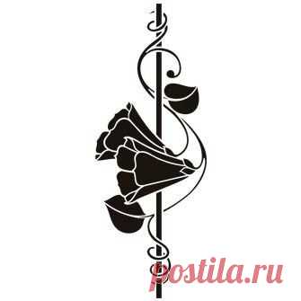 Трафареты - цветочные орнаменты.