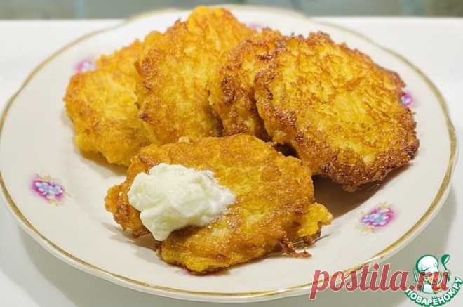 Яблочные драники с манкой Кулинарный рецепт(***)