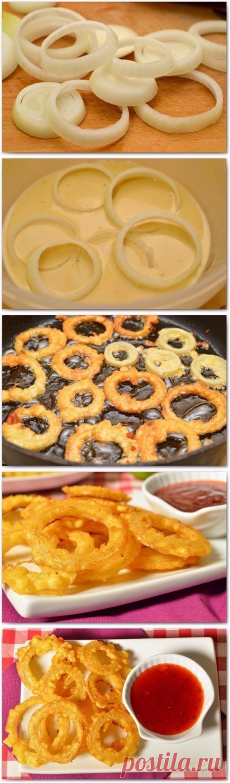 Луковые кольца в кляре
